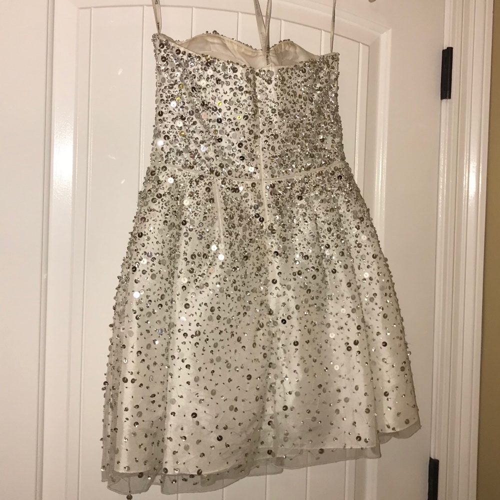 Sherri Hill sparkly white dress - Picture 3 of 8